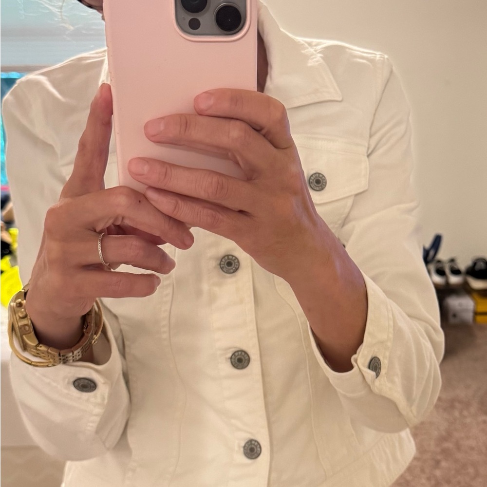 Talbots Brand- Women's White Denim Jacket